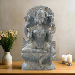 Saraswathi Sculpture – Goddess of Wisdom and Arts Soft Stone