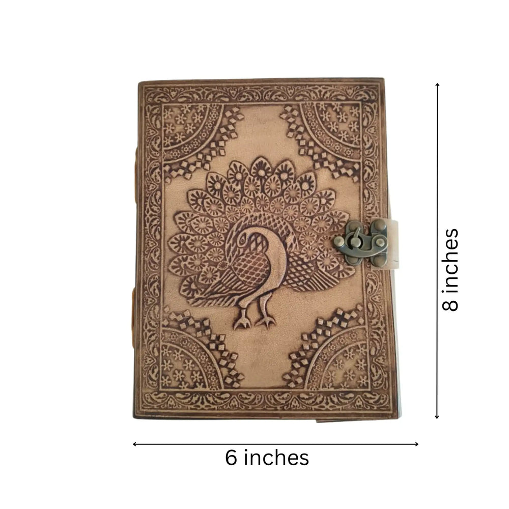 Handcrafted Leather Journal Diary - Perfect for Gifting Wood Decorative