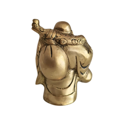 Brass Laughing Buddha Statue - Prosperity and Good Luck Figurines Brass Ware