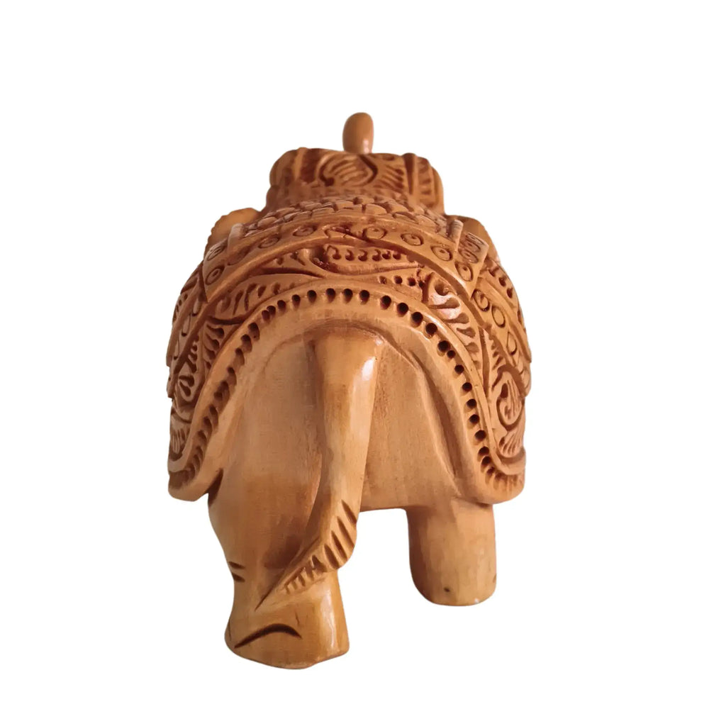 Hand-Carved Wooden Elephants – Artisan Decorative Sculptures maruthi handicrafts