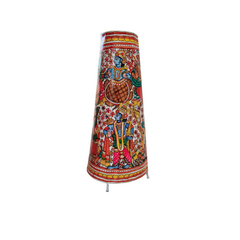 Divine Dashavatara Floral Leather Puppetry Lamp