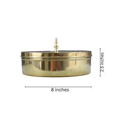 Pure Brass Spice Container for Kitchen – Vintage Indian Masala Dabba