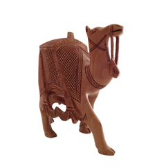 Intricately Hand-Carved Wooden Camel | Rustic Home Decor Piece