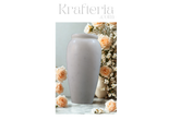 Natural Marble Flower Vase in Pure White Finish