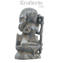 Saraswathi Sculpture – Goddess of Wisdom and Arts Soft Stone