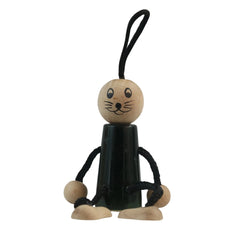 Cute wooden mouse hanging dolls with child-safe color finish