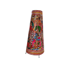 Divine Dashavatara Floral Leather Puppetry Lamp