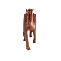 Intricately Hand-Carved Wooden Camel | Rustic Home Decor Piece