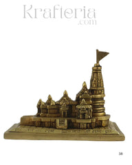 Brass Ayodhya Ram Mandir Showpiece – Symbol of Devotion and Heritage Brass Ware