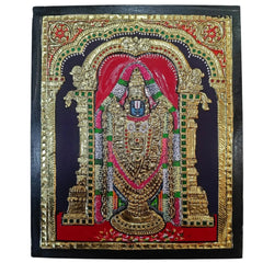 Glorious Venkateshwara Swamy – Thanjavur Heritage Painting Thanjavur Painting