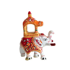 Hand-Painted Ambari – Intricate Decorative Artwork Metal Decorative