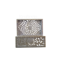 Jewellery Box with Jali Carving – Artisan Indian Handicraft