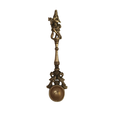 Brass Aarti Spoon Diya Lamp with Long Handle | Traditional Pooja Accessory