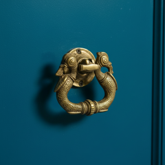 Elegant Brass Peacock Door Pull Handle - Traditional Cabinet Hardware
