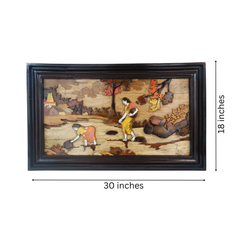 Handcrafted Rosewood Inlay Frame – Women by Riverside in Indian Village