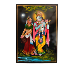 Traditional Radha Krishna folk art