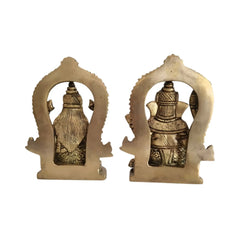 Ornate Brass Lord Ganesha and Goddess Lakshmi Idols Brass Ware