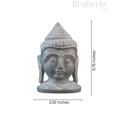 Hand-Carved Buddha Face – Soft Stone Meditation Decor