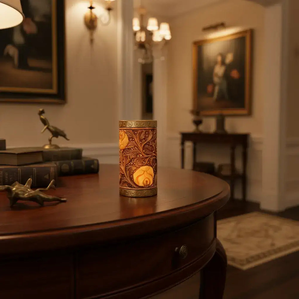 Handmade Wooden Candle Vase – Rustic Home Decor Accent maruthi handicrafts