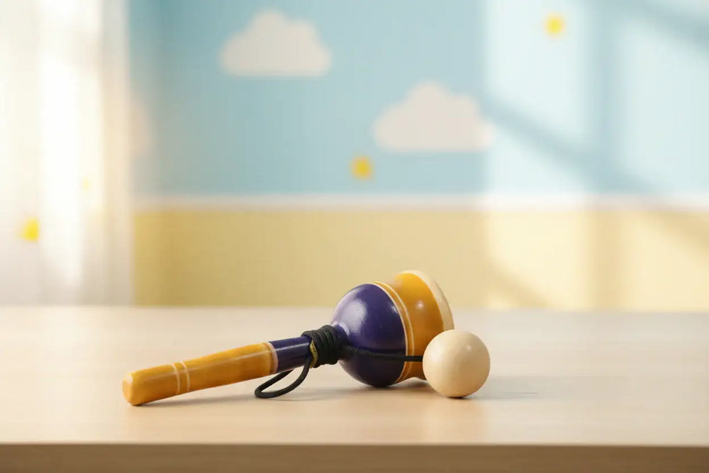 Channapatna wooden eye hand alignment ball game for kids
