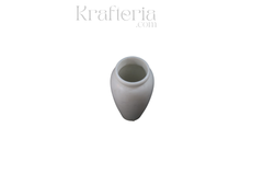 Natural Marble Flower Vase in Pure White Finish
