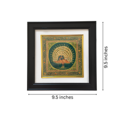 Regal Peacock Tapestry Miniature Painting