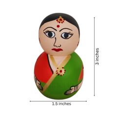 Handmade Wooden Women Peg Doll