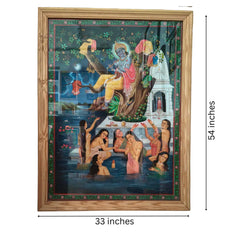 Vastra Haran - Lord Krishna and the Gopis at the Yamuna Paintings