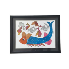 The Guardian Fish Gond Art Work