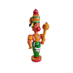 Handcrafted Lacquerware - The Mighty Hanuman Idol Etikoppaka Lacquerware
