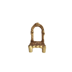 Golden Brass Simhasan (Throne) with Elegant Arch Frame