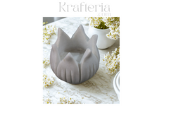 Marble Lotus Flower Candle Stand – Artistic and Serene Accent