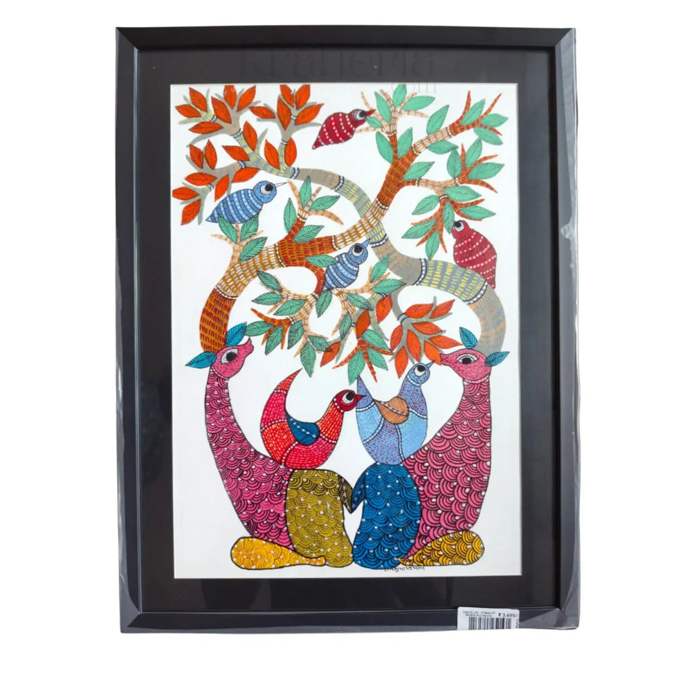 Tree Of Life - A Story Of Wildlife And Nature Gond Painting