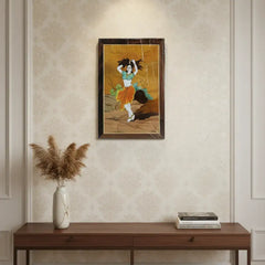 Lady with Firewood Scene – Exquisite Rosewood Inlay Wall Décor Arun