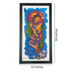 Yashoda Krishna – Kerala Mural Painting of Divine Bond Sargaalaya