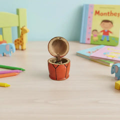 Handcrafted Wooden 'Surprise Spider' Box - Traditional Indian Trick Toy Wooden Decorative