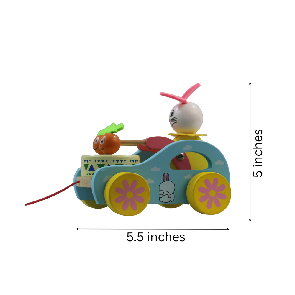 Eco-friendly Channapatna wooden pull toy for children