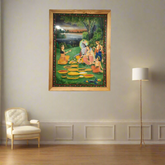 Lord Krishna and Radha, Annakut, Divine Abundance Painting