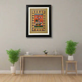 The Celestial Dance of Peacocks – A Rajasthani Miniature Painting Paintings