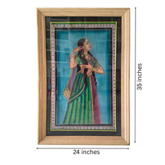 The Royal Beauty - A Hand-Painted Rajasthani Lady Paintings