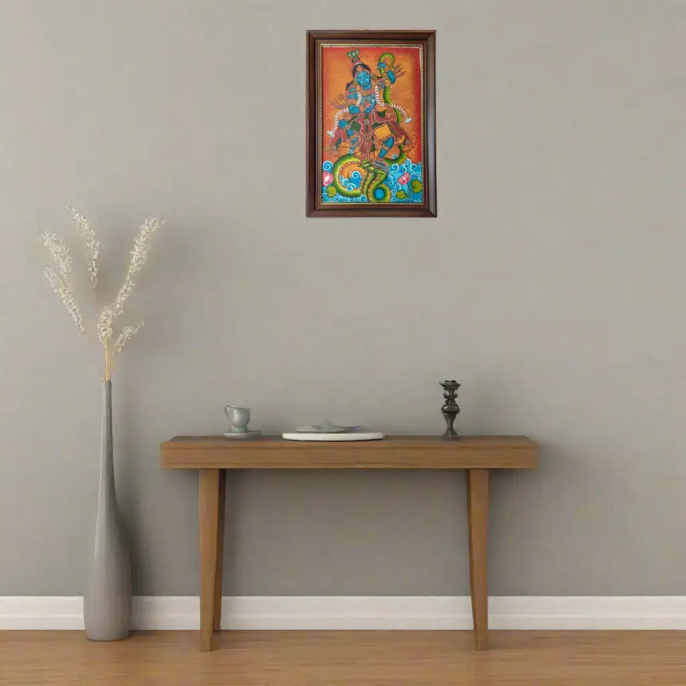 Kaliyamardhanam – Kerala Mural Painting of Krishna Subduing Kaliya Paintings