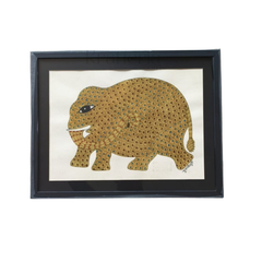 Gond Elephant Art - Symphony Of Strength