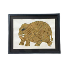 Gond Elephant Art - Symphony Of Strength Gond Painting