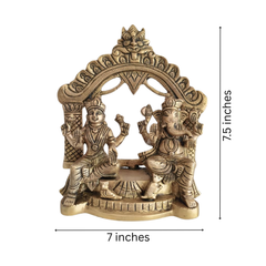 Brass Lakshmi and Ganesha Idol under Archway | Prabhavali