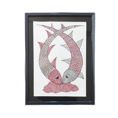 The Celestial Dance of Fish Gond Art