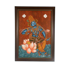 Padma Krishna – The Lotus-Seated Divine in Mural Form Paintings