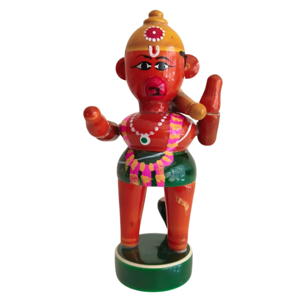 Etikoppaka Little Hanuman Wooden Statue Etikoppaka Lacquerware