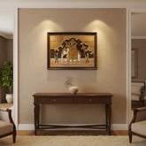 Handmade Rosewood Inlay Ambari Frame – Traditional Artistic Décor Inlay Art