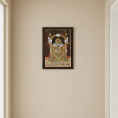 Rosewood Inlay Masterpiece – Lord Balaji Portrait Frame Inlay Art