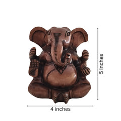 Decorative Wooden Ganesh in Seated Position | Handmade Religious Figurine maruthi handicrafts